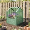 61 X 61cm Garden Planter Bed, with Cover - Green and Silver