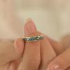 Exquisite High-End Green Enamel Fairy Ring with Niche Craft Design