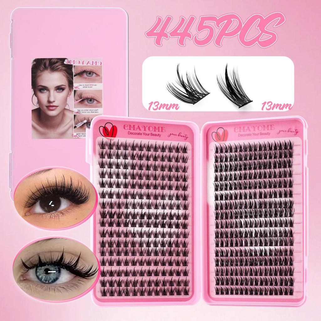 Cross-border Fairy Wheat Ear Lashes Set: Natural C Curl Segmented Voluminous Lashes