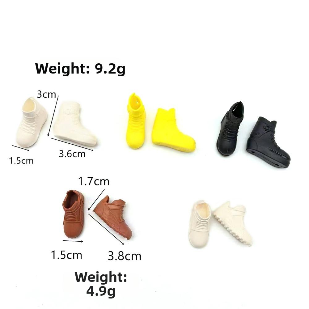 1Pair Plastic 1/6 Doll Shoes Fashion Doll Casual Wear Shoes  Fit Foot Length 2cm Dolls