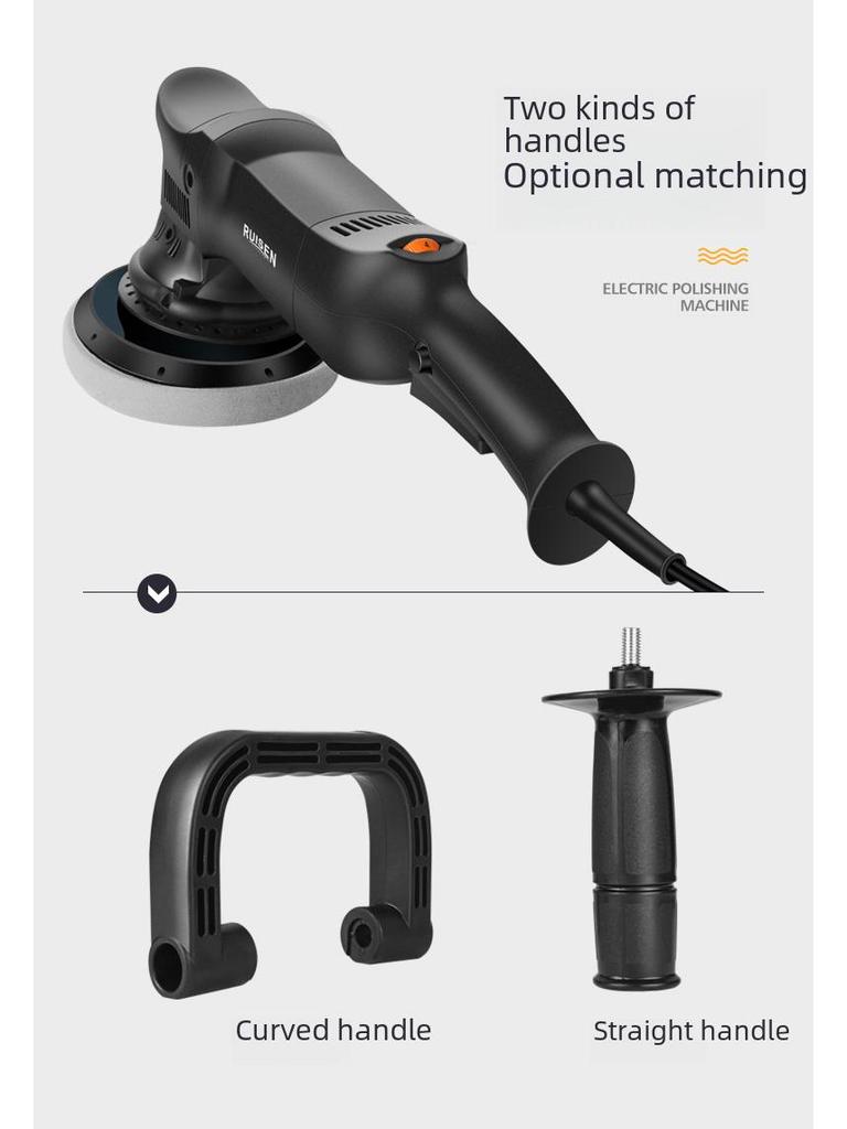 220V Dual-Action Car Polish & Wax Machine with Eccentric Vibration