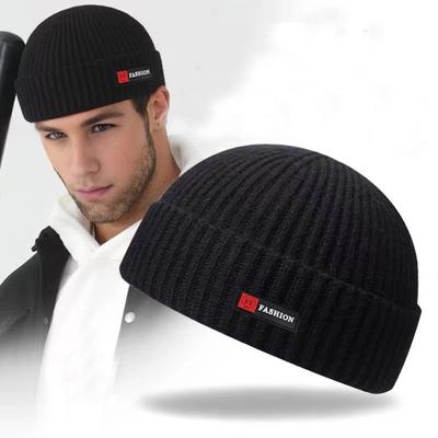 Heren Wintermuts Effen Kleur Koepel Rekbaar Koepel Gebreid Thermisch Antislip Herfst Winter Muts Buiten Fietsen Werk Straat Muts