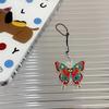 Unique Butterfly Phone Lanyard Colorful Butterfly Wristlet Keychain Bracelets for Women Girls Acrylic Animal Keyring