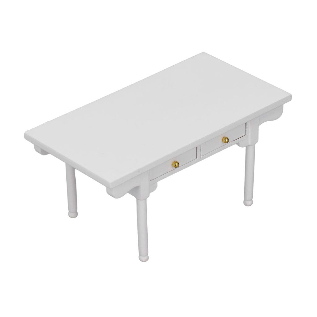 1: 12   Desk Wooden Modern  Ature Table   Writing Desk Toy Furniture Decoration