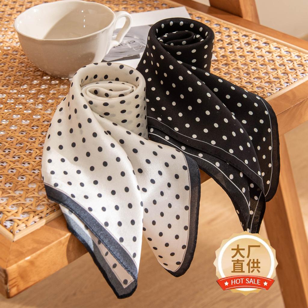 Silk Scarf Square Scarf High-end Strap 100% Mulberry F Student Fashion Sunscreen Shawl Dual-purpose