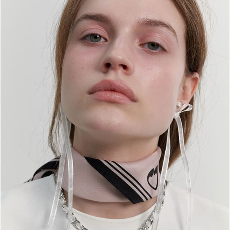 

LOVE ME MONSTER Mont Logo Square Silk Scarf (L241MSF010) PINK