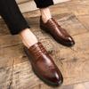 Fashion Men's Casual Shoes Brock Oxford Vintage Pointed Men's Official Shoes Spring and Autumn 2024 New Business Classic Men's Shoes