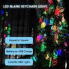LED Keychain Festival Pattern Luminous Keyring for Outdoor Emergency Daily Use
