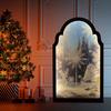 Ornement de Noël Port USB Miroir Hologramme Ambiance Festive Décoration de Noël Scintillante Décoration de Fête à la Maison Décor de Vacances