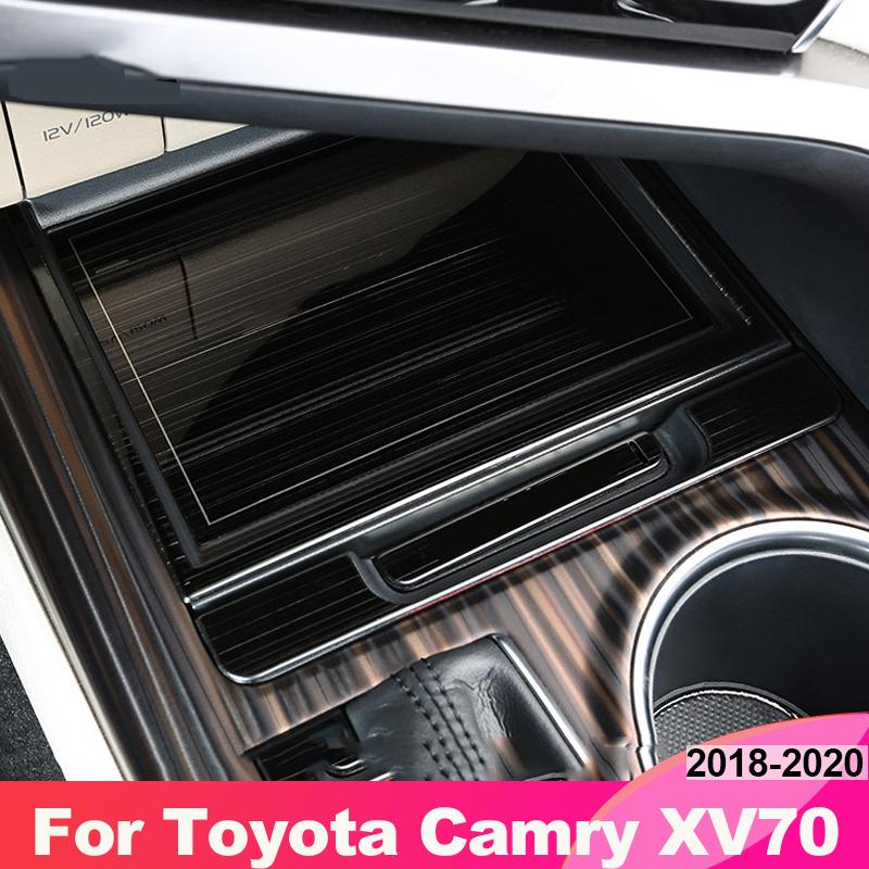 Car Central Control Storage Plate Panel Trim Cover for Toyota Camry  70 V70 Xv70 2018    Trd Accessories Atuo