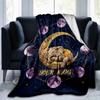 1PC Custom Name Ethereal Elephant Moon Journey blanket versatile,all-season throw suitable for the living room,bedroom,camping,travel,and gift