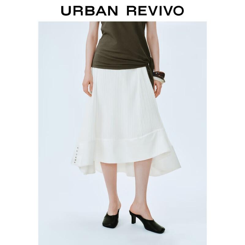 UR 2025 Autumn Women s Elegant Textured A-Line Skirt L