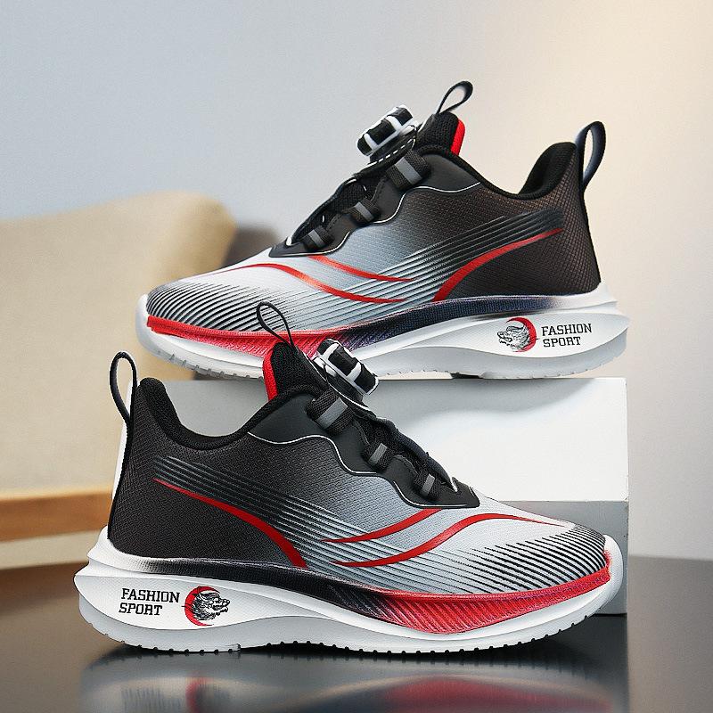 Children's sports shoes spring and autumn leather waterproof boys' sports shoes lightweight mesh breathable girls' casual shoes