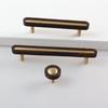 Durable Cabinet Pulls Brass Walnut Wood Knobs Drawers Handles  for Cupboard Wardrobe Drawer Door