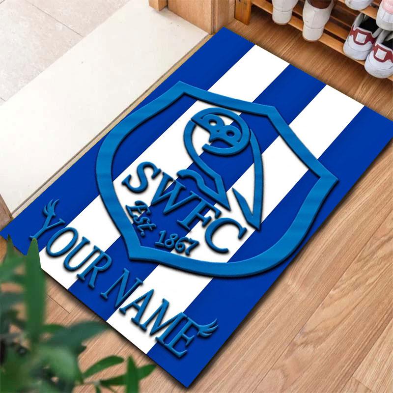 Sheffield Wednesday Football Club Custom Name Carpet Rug for Living Room Bedroom Home Sofa Decoration,Kids play Non-slip Floor Mat