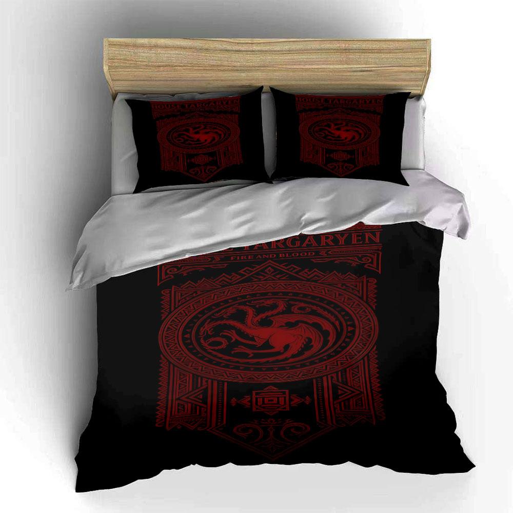 Red dragon emblem design. Bedding sets Duvet cover sets Duvet covers Pillowcases(1 * Duvet Cover 2 * Pillowcases, without duvet insert)