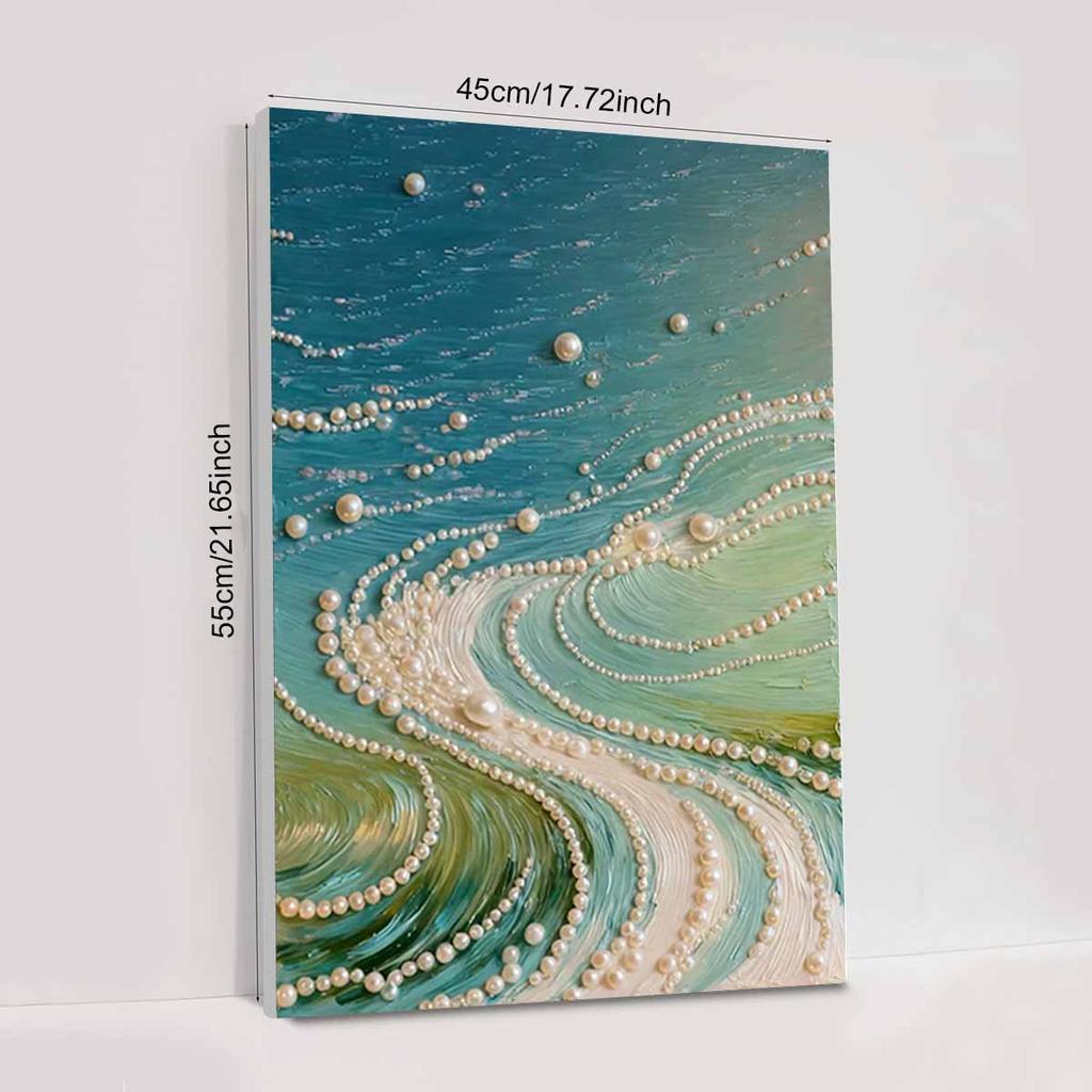 Crystal Pearl Painting 5D DIY Frame Decoration Painting Rivulet Home Wall Decoration Transparent Pearl Gemstone Painting Picture Art Crafts