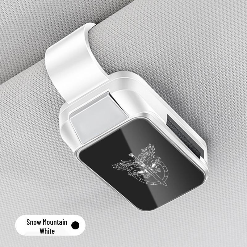 Multifunctional Skull Head Car Glasses and Ticket Sun Visor Clip