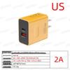 Carregador Rápido USB+PD de Porta Dupla 38W com Carregamento Rápido (UE / EUA / UK Plug)