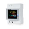 6 In 1 Digital Single Phase Energy Meter Tester Din Rail AC Monitor Voltage Current Power Factor Active KWH 100A