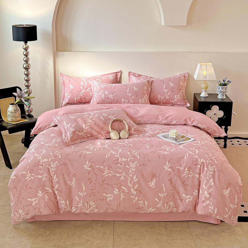 Szczotkowana Czysta Bawełna Antybakteryjna Zimowy Komplet Pościeli - 4-częściowy do Sypialni Głównej