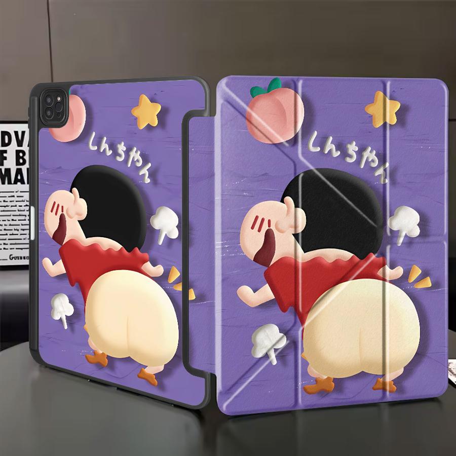 

Cra-yons Shin-chans Funny Tablet Case For iPad Air 4 5 M3 M2 1 2 M4 11inch Mini 6 7 Pro 2025 Pro 11th 10th 9th 8th 7th 12.9inch iPad Mini 6 8.3