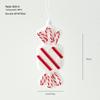 Christmas Red & White Irregular Shaped Ornaments: Balls, Candy Canes, Lollipops for Tree Decoration