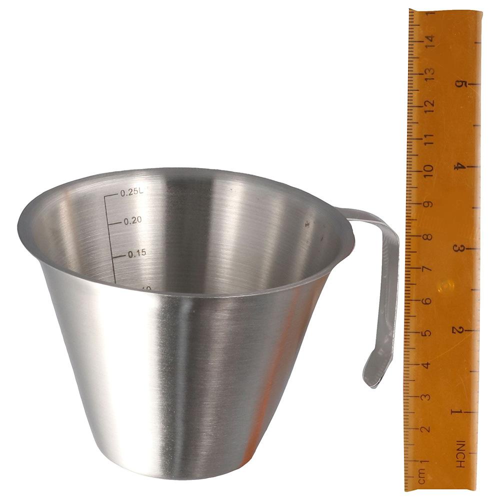 Stainless Steel Pitcher Cup Spout Ounce Cup Espresso Measuring Cup  Barista