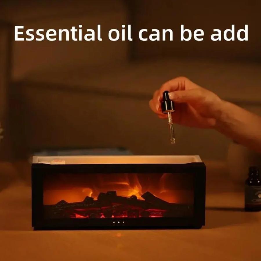 Xiaomi Fireplace Humidifier Aromatherapy Diffuser, Equipped With Remote Control Color Lights, Automatically Shuts Off In Case Of Water