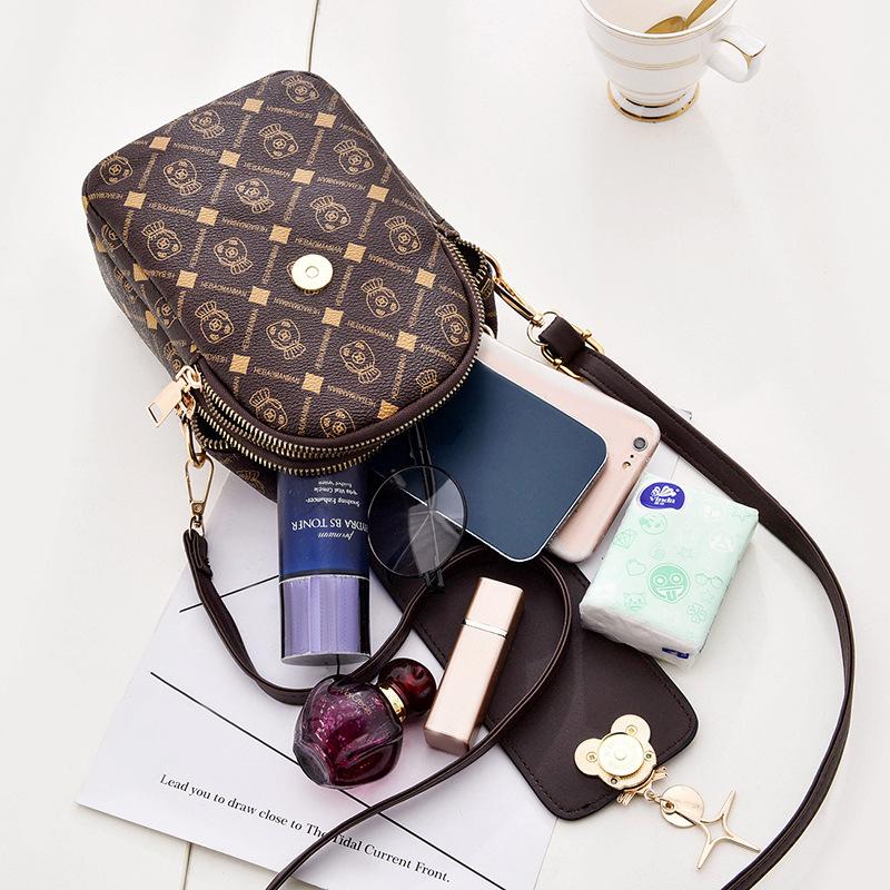 New Mi Qi Oblique Mobile Phone Bag Women'S Bag Mini Bag Fashion Print Shoulder Bag Purse Purse Small Bag