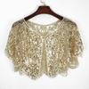 Embroidered Sequin Detachable Shawl Shoulder Wrap Girls Lace False Collar Dress Decoration Collar Cape Clothes Accessories