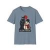 Unisex Softstyle T-Shirt Snowman Shadow Creature Red Moon Funny Spooky Christmas