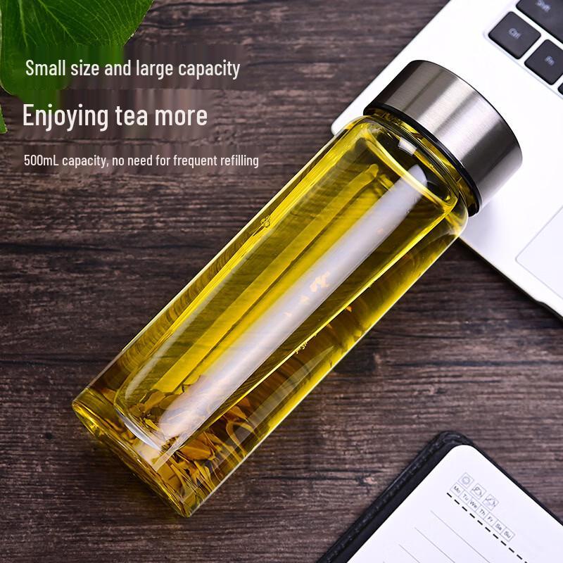 WateryBay Borosilicate Glass Tea Infuser Bottle