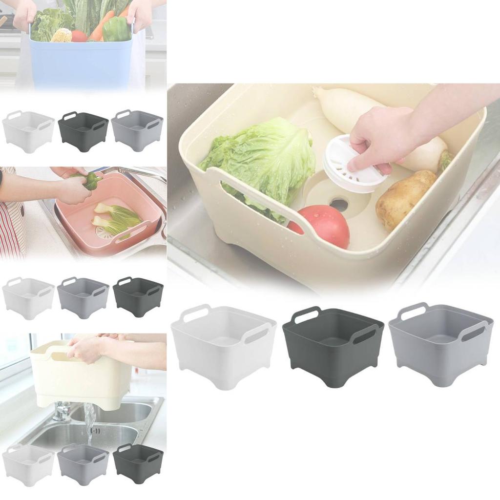 Multi-functional Kitchen Colander Basket For Fruits And Vegetables Portable And Space-saving