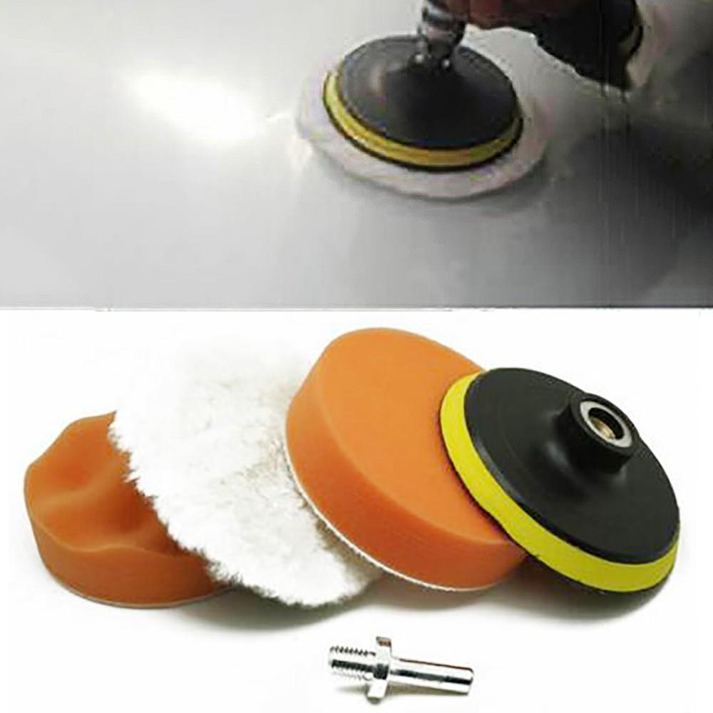 Sponge Set Buffing pad Kit Drill Car 1 Set Automotive Care Supplies 4''
