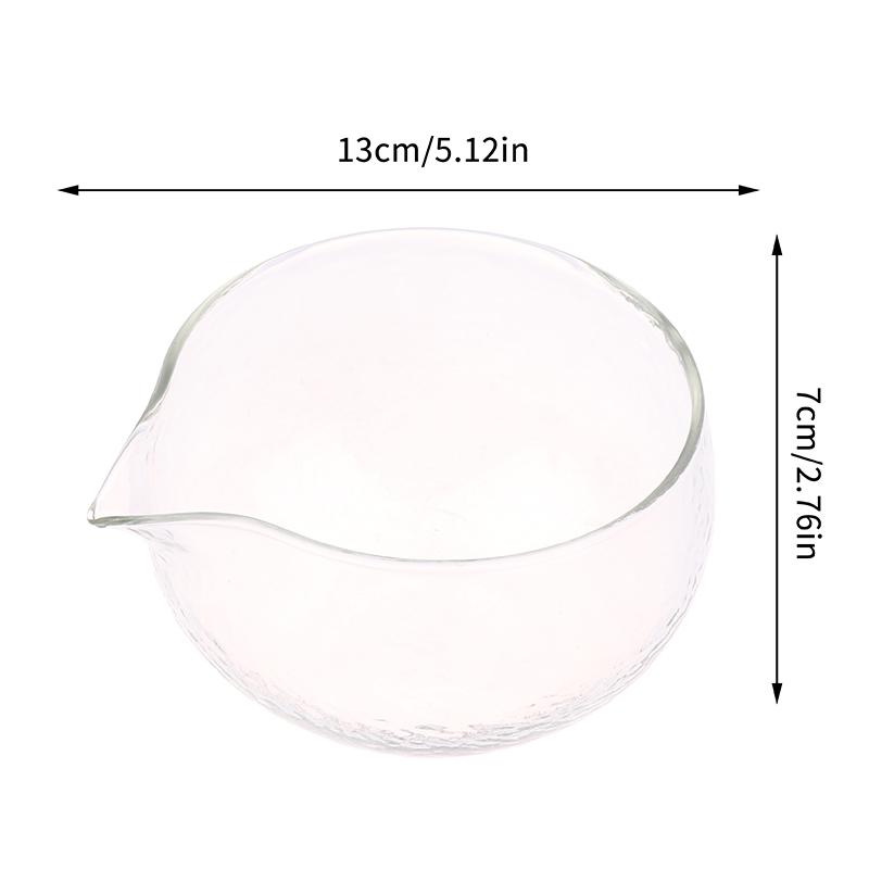 1Pc Textured Glass Matcha Bowl With Pouring Spout Japanese Style Green Tea Ceremony Tea Bowl Song Dynasty Tea Tools