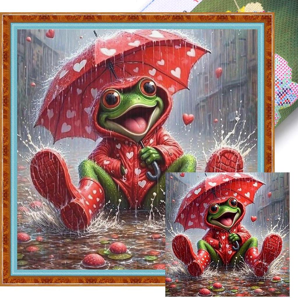 Animal Full 11CT DIY Stamped Cross Stitch Kits 40x40cm Cross Stitch Art and Crafts Kits for Beginners Adults Home Decor