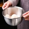 Non Slip Metal Sanding With Scale Kitchen Mixing Bowl Baking Tool Egg Whisking Pan Salad Bowl