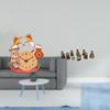 Wall Clock for Kids Bedroom Kitchen Office Decor with Christmas Nativity Scene Figurines Tabletop