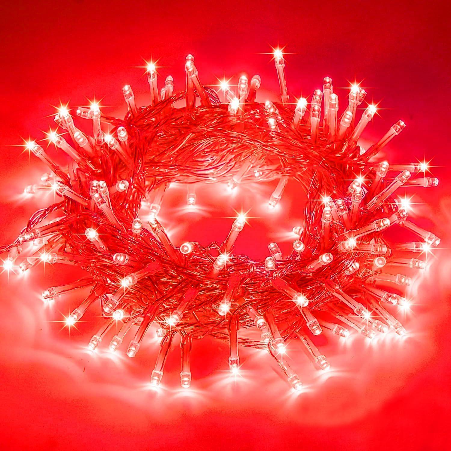 

(Pack of 4, Red) 38 LED 10.5M Copper Power Pixel String Light | 360° Fairy Serial Jhalar Lights for Home | Diwali Lights for Decoration, Christmas