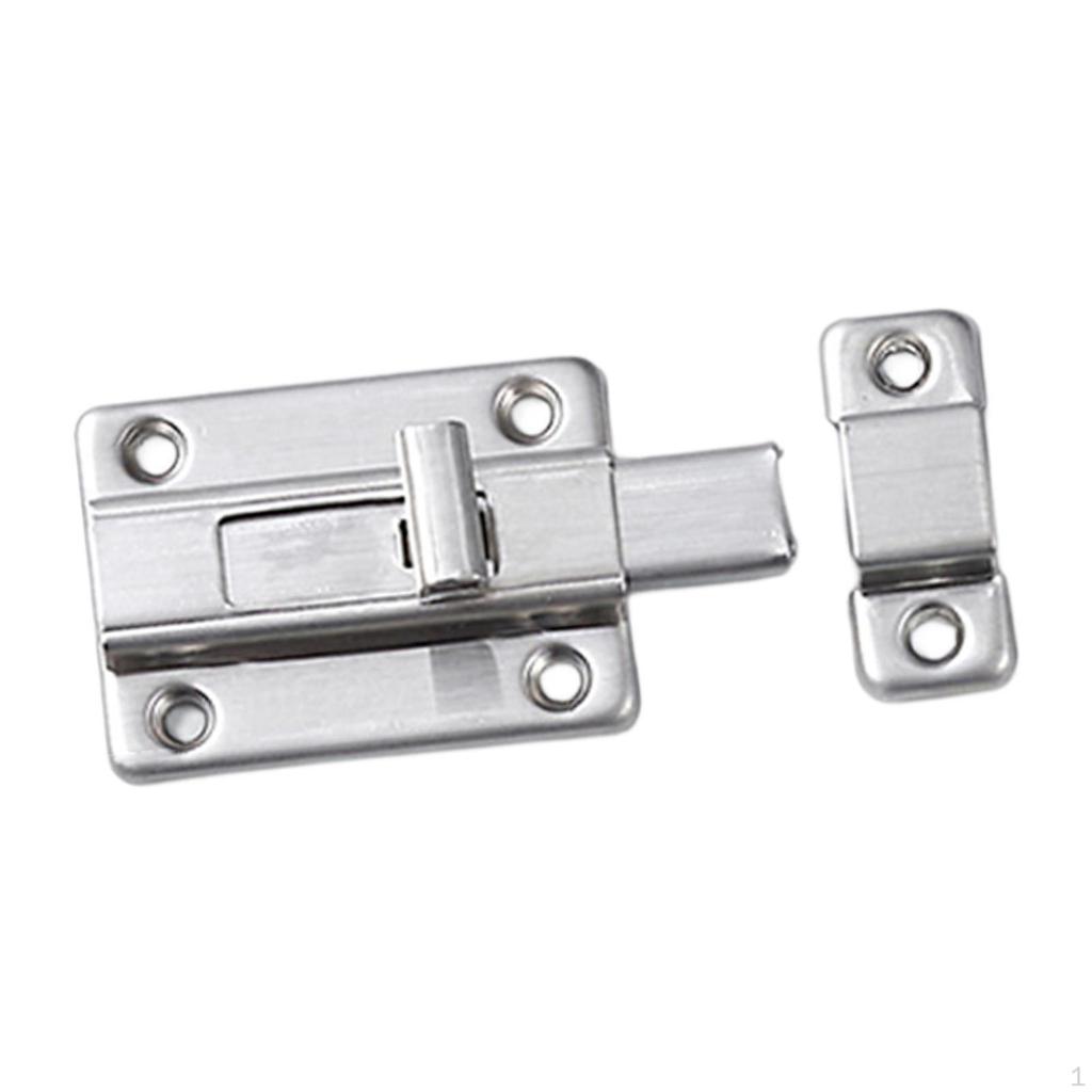 Door Bolt Security Slide Latch Lock,Stainless Steel with 6 Screws,Slide Sliding Lock