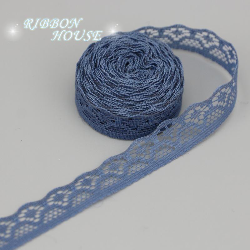 (20 Yards/roll) 15mm White Lace Fabric Webbing Decoration Packing Material Pink Red Blue