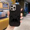 Phone Case: 2D Flat Design Suitable for iPhone 18 17 16 15 14 13 Pro Protective Case, Couple Style, Minimalist Black and White, Christmas and Hallowee