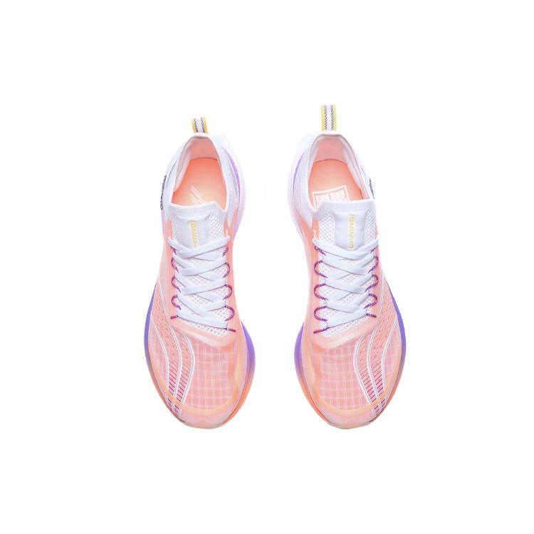 New LiNing Feidian Challenger Dopamine Dressing Low Top Running Shoes Women's White Purple ARMR012-1