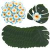 12Pcs Artificial Flowers Palm Leaves Simulation Plumeria Fale Flowers for Hawaiian Tropical Party Home Decor Wedding Decortion