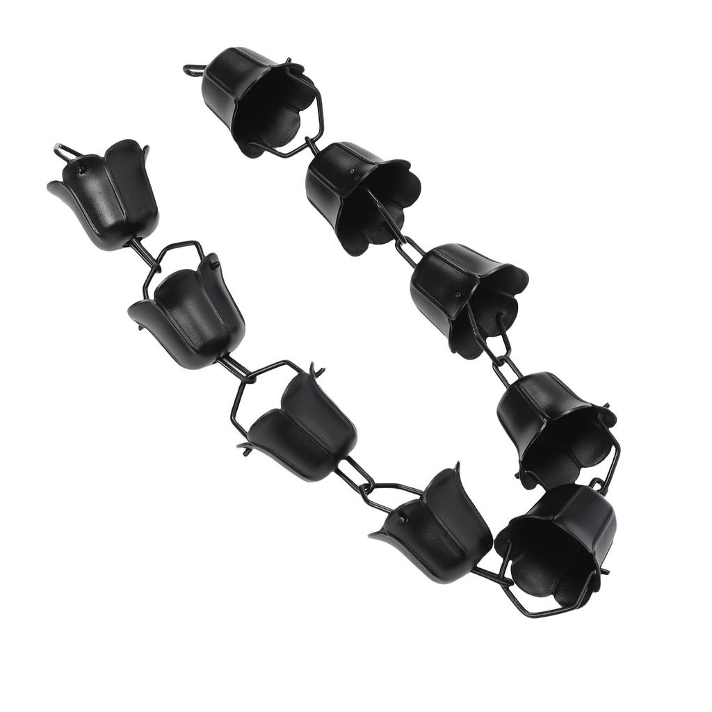 Rain Chain 3.3ft Decorative Rain Catch  Chain for Gutt s Outside Rain Gutt  Downspout Aluminum Alloy Black