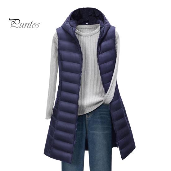 

Женское зимнее хлопковое пальто с капюшоном, тонкое, утепленное, ветрозащитное, без рукавов, однотонный жилет средней длины, застежка-молния, кардиган, верхняя одежда M синий