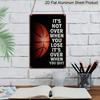 2D Flaches 1 Stück Basketball Motivationsspruch Metallschild 7,87x11,81 Zoll - Aluminium Inspirierendes Sportdekor für Zuhause, Garage, Man Cave, Fitnessstudio - Langlebig