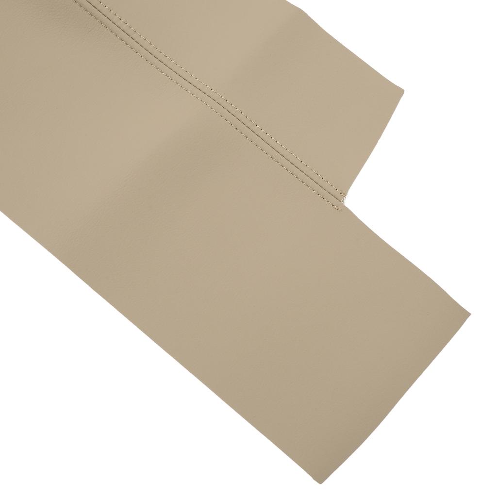 1 Pair Front Door Panel Armrest Cover Microfiber Leather Car Interior Accessories Replacement for CRV 2007‑2011Beige