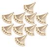 10Pcs Wood Earring Pendant Lightweight Durable Comfortable Elegant Simple Wooden Earring Blanks07